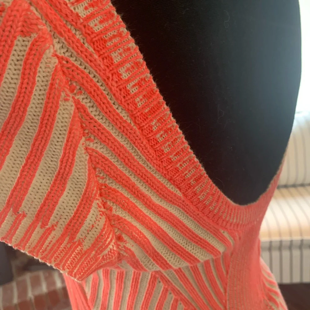Free People Hot Off The Press Stretch Ribbed Sweater Dress Pink XS Pink‎ NWOT